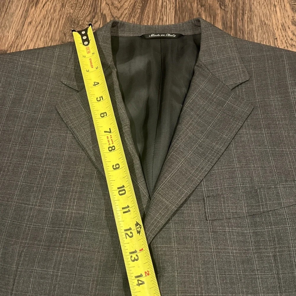 CANALI Fodera Gray Plaid Check Wool Blazer Sport Coat Jacket - EU 52 / US 42 L